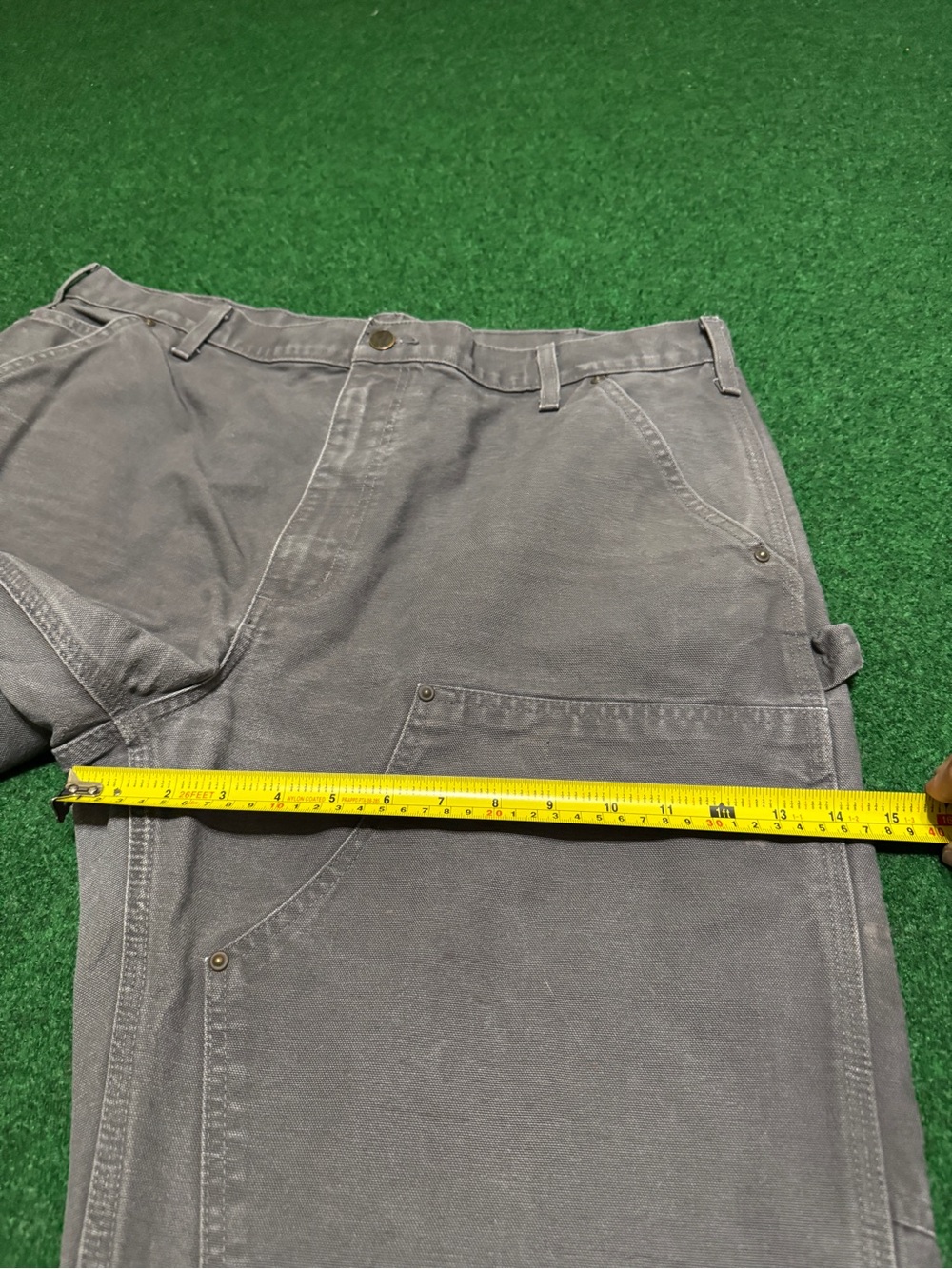 Carhartt Double Knee B136 GVL Carpenter Canvas Hip Hop Grunge 38x30 Pants Jeans - Picture 10 of 12